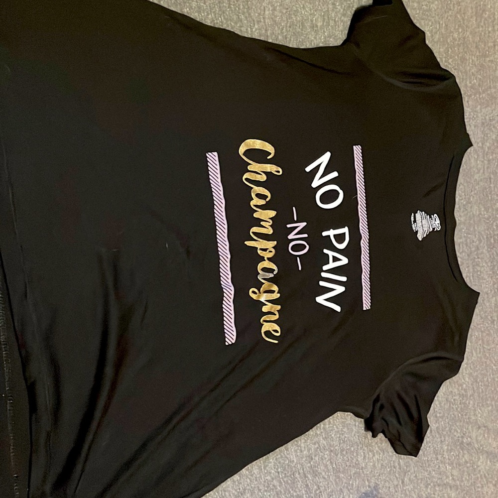 Black athletic shirt